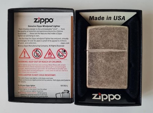 Accendino zippo antique silver - antique,
