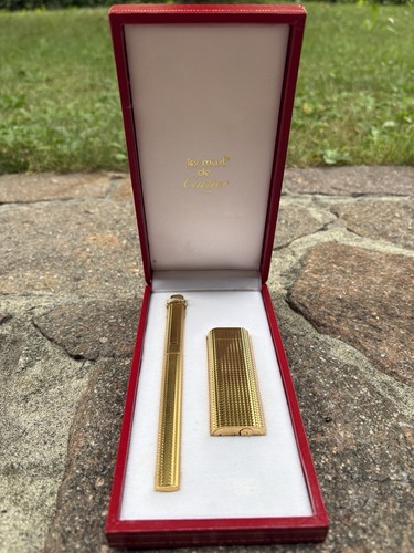 Cartier paris set - cartier, accendino