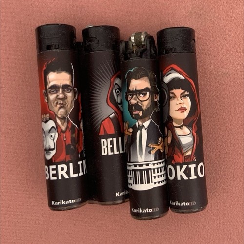 Set accendini tascabili neri - set,